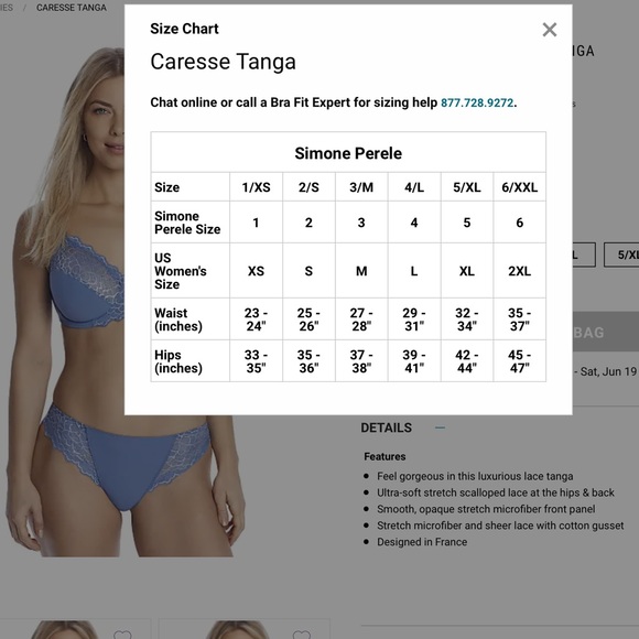 SIMONE PERELE Caresse' Lace Tanga Brief - Picture 9 of 9